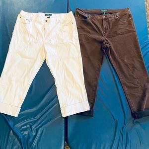 Ralph Lauren Crop Pants Bundle, Size 18W